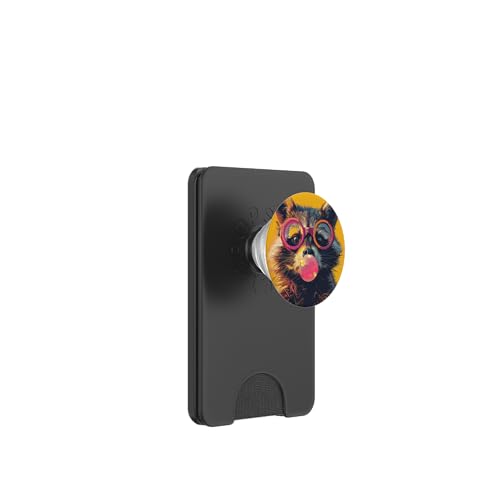 Waschbär Bubble Gum Lustig PopSockets PopWallet für MagSafe von Animal Lover Raccoon Accessories