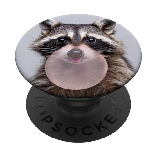 Waschbär Kaugummi PopSockets Klebender PopGrip von Animal Lover Raccoon Accessories