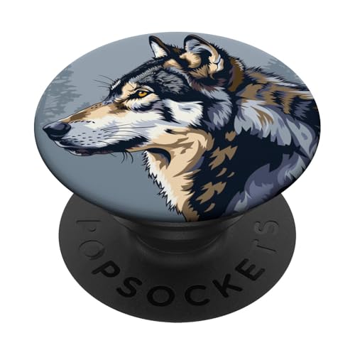 Hübscher Wolf PopSockets Klebender PopGrip Hübscher Wolf PopSockets Klebender PopGrip von Animal Lover Wolf Accessories