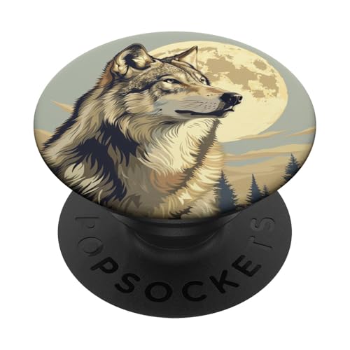 Mondwolf PopSockets Klebender PopGrip Mondwolf PopSockets Klebender PopGrip von Animal Lover Wolf Accessories