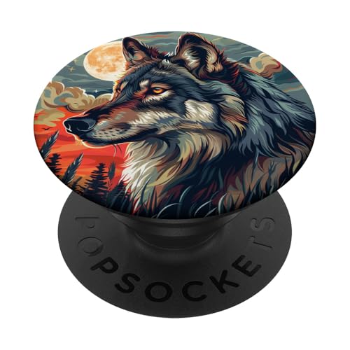 Mondwolf PopSockets Klebender PopGrip Mondwolf PopSockets Klebender PopGrip von Animal Lover Wolf Accessories