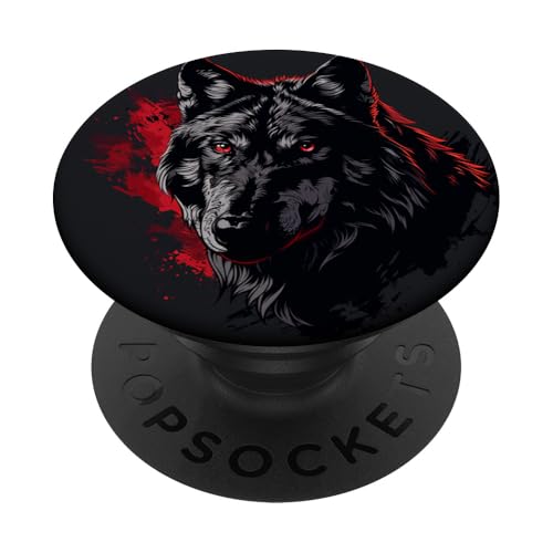 Mystischer Wolf im Wald Vollmond PopSockets Klebender PopGrip Mystischer Wolf im Wald Vollmond PopSockets Klebender PopGrip von Animal Lover Wolf Accessories