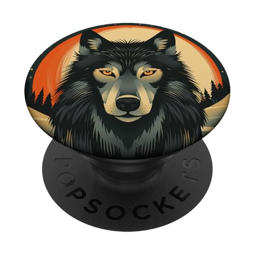 Westlicher Boho-Wolf PopSockets Klebender PopGrip Westlicher Boho-Wolf PopSockets Klebender PopGrip von Animal Lover Wolf Accessories