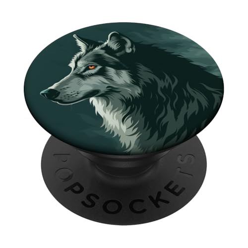 Wolf, Dunkelheit, Nacht PopSockets Klebender PopGrip von Animal Lover Wolf Accessories