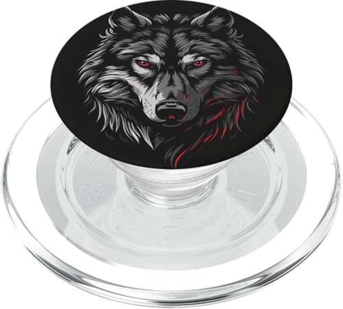 Wolf Abstrakt Schwarz PopSockets PopGrip für MagSafe Wolf Abstrakt Schwarz PopSockets PopGrip für MagSafe von Animal Lover Wolf Accessories