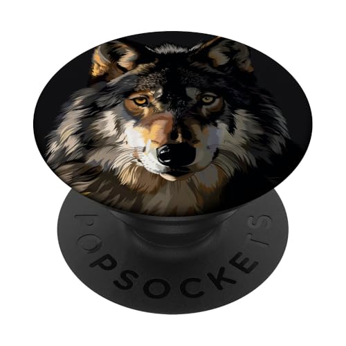 Wolf-Porträt PopSockets Klebender PopGrip Wolf-Porträt PopSockets Klebender PopGrip von Animal Lover Wolf Accessories