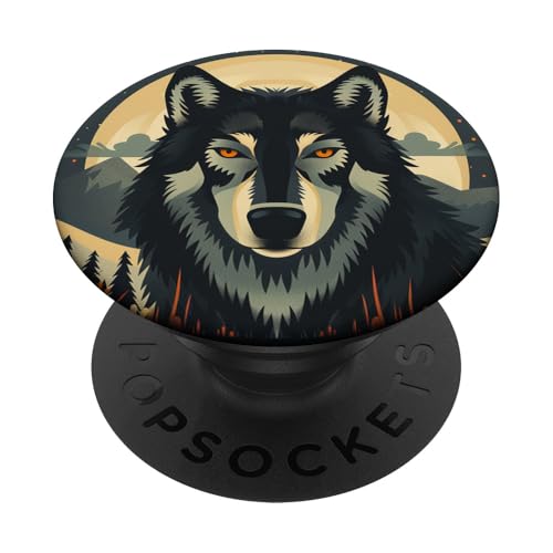 Wolf-Porträt PopSockets Klebender PopGrip Wolf-Porträt PopSockets Klebender PopGrip von Animal Lover Wolf Accessories