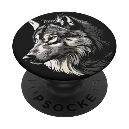 Wolf-Porträt PopSockets Klebender PopGrip Wolf-Porträt PopSockets Klebender PopGrip von Animal Lover Wolf Accessories