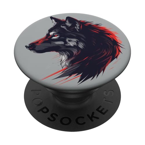 Wolf-Porträt PopSockets Klebender PopGrip Wolf-Porträt PopSockets Klebender PopGrip von Animal Lover Wolf Accessories