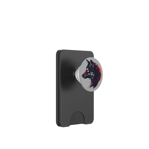 Wolf-Porträt PopSockets PopWallet für MagSafe Wolf-Porträt PopSockets PopWallet für MagSafe von Animal Lover Wolf Accessories