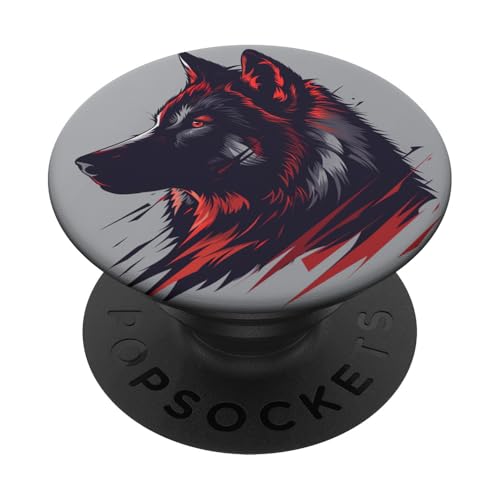 Wolf Rot PopSockets Klebender PopGrip Wolf Rot PopSockets Klebender PopGrip von Animal Lover Wolf Accessories