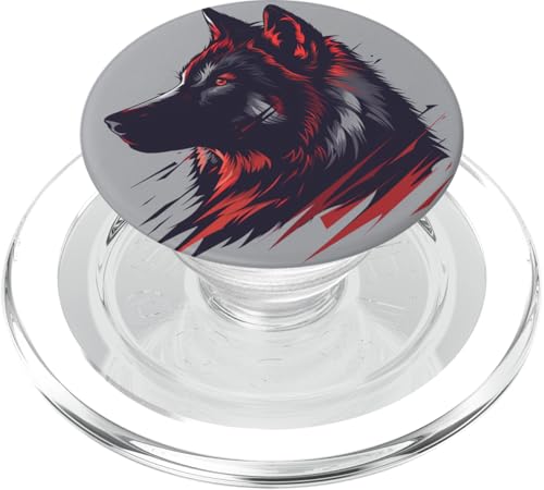 Wolf Rot PopSockets PopGrip für MagSafe Wolf Rot PopSockets PopGrip für MagSafe von Animal Lover Wolf Accessories