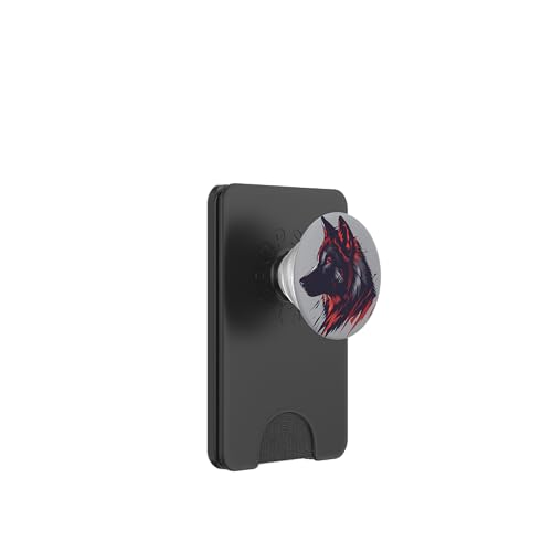 Wolf Rot PopSockets PopWallet für MagSafe Wolf Rot PopSockets PopWallet für MagSafe von Animal Lover Wolf Accessories