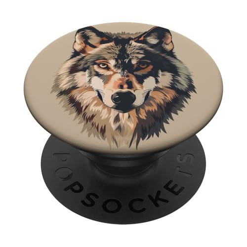 Wolfskopf PopSockets Klebender PopGrip Wolfskopf PopSockets Klebender PopGrip von Animal Lover Wolf Accessories