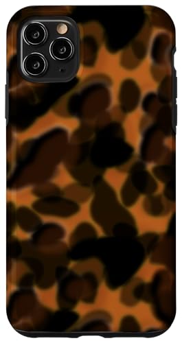 Hülle für iPhone 11 Pro Max Orangefarbenes Schildpatt-Muster – traditionelles Schildpatt-Muster von Animal Print Co.