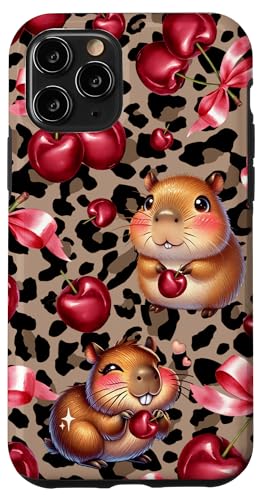 Adrette Mädchen Kokette Leopard Gepard Kirsche Schleife Capybara Hülle für iPhone 11 Pro Adrette Mädchen Kokette Leopard Gepard Kirsche Schleife Capybara Hülle für iPhone 11 Pro von Animal Print Cute And Fun