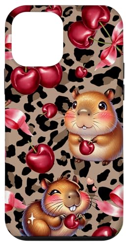 Adrette Mädchen Kokette Leopard Gepard Kirsche Schleife Capybara Hülle für iPhone 12 mini Adrette Mädchen Kokette Leopard Gepard Kirsche Schleife Capybara Hülle für iPhone 12 mini von Animal Print Cute And Fun