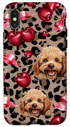 Coquette Leopard, niedlicher Geparden, Kirschbögen, Spielzeug, Pudelhund Hülle für iPhone X/XS Coquette Leopard, niedlicher Geparden, Kirschbögen, Spielzeug, Pudelhund Hülle für iPhone X/XS von Animal Print Cute And Fun