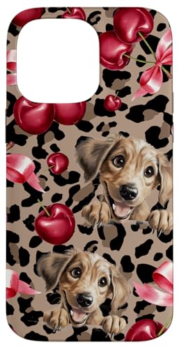 Coquette Leopard Netter Gepard, niedlicher Windhund mit Kirschbogen Hülle für iPhone 14 Pro Max Coquette Leopard Netter Gepard, niedlicher Windhund mit Kirschbogen Hülle für iPhone 14 Pro Max von Animal Print Cute And Fun