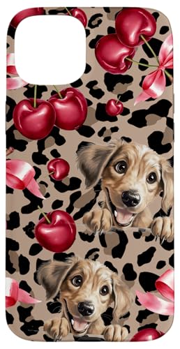 Coquette Leopard Netter Gepard, niedlicher Windhund mit Kirschbogen Hülle für iPhone 15 Plus Coquette Leopard Netter Gepard, niedlicher Windhund mit Kirschbogen Hülle für iPhone 15 Plus von Animal Print Cute And Fun