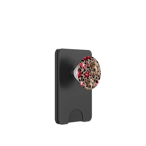 Coquette Leopard Netter Gepard, niedlicher Windhund mit Kirschbogen PopSockets PopWallet für MagSafe Coquette Leopard Netter Gepard, niedlicher Windhund mit Kirschbogen PopSockets PopWallet für MagSafe von Animal Print Cute And Fun