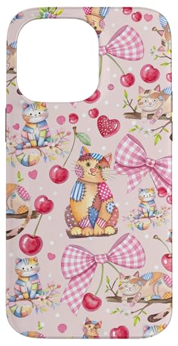 Cute Coquette Cat Collage für Mädchen, süße Schleife, Rosafarbene, adrette Hülle für iPhone 14 Pro Max Cute Coquette Cat Collage für Mädchen, süße Schleife, Rosafarbene, adrette Hülle für iPhone 14 Pro Max von Animal Print Cute And Fun