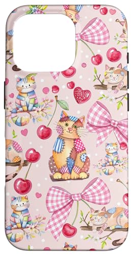 Cute Coquette Cat Collage für Mädchen, süße Schleife, Rosafarbene, adrette Hülle für iPhone 16 Pro Cute Coquette Cat Collage für Mädchen, süße Schleife, Rosafarbene, adrette Hülle für iPhone 16 Pro von Animal Print Cute And Fun