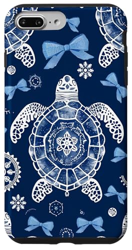 Niedliche Meerestiere, indigoblau, Valentinstag, Mädchen, Schildkröten und Schleifen Hülle für iPhone 7 Plus/8 Plus Niedliche Meerestiere, indigoblau, Valentinstag, Mädchen, Schildkröten und Schleifen Hülle für iPhone 7 Plus/8 Plus von Animal Print Cute And Fun