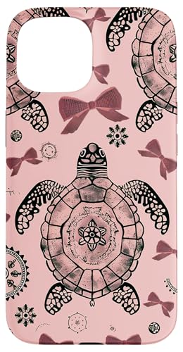 Süßes Meerestier mit Schildkröten und Bögen zum Valentinstag, für Mädchen, rosarot Hülle für iPhone 15 von Animal Print Cute And Fun