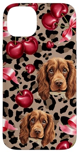 Sussex Spaniel Hund mit Leopardenmuster und Kirschschleife Hülle für iPhone 14 Plus Sussex Spaniel Hund mit Leopardenmuster und Kirschschleife Hülle für iPhone 14 Plus von Animal Print Cute And Fun