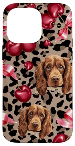 Sussex Spaniel Hund mit Leopardenmuster und Kirschschleife Hülle für iPhone 14 Pro Max Sussex Spaniel Hund mit Leopardenmuster und Kirschschleife Hülle für iPhone 14 Pro Max von Animal Print Cute And Fun
