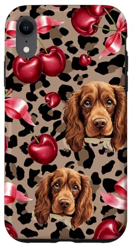 Sussex Spaniel Hund mit Leopardenmuster und Kirschschleife Hülle für iPhone XR Sussex Spaniel Hund mit Leopardenmuster und Kirschschleife Hülle für iPhone XR von Animal Print Cute And Fun