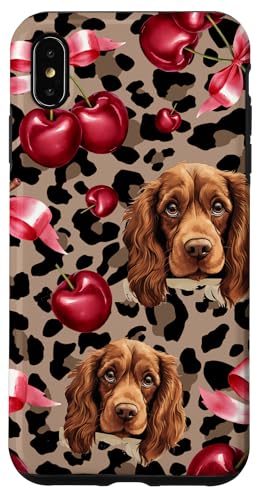 Sussex Spaniel Hund mit Leopardenmuster und Kirschschleife Hülle für iPhone XS Max Sussex Spaniel Hund mit Leopardenmuster und Kirschschleife Hülle für iPhone XS Max von Animal Print Cute And Fun