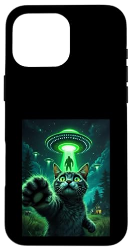 Cat Ufo Selfie Bigfoot Alien Abduktion Sci-Fi für Katzenliebhaber Hülle für iPhone 16 Pro Max Cat Ufo Selfie Bigfoot Alien Abduktion Sci-Fi für Katzenliebhaber Hülle für iPhone 16 Pro Max von Animal Selfie Designs
