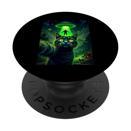 Cat Ufo Selfie Bigfoot Alien Abduktion Sci-Fi für Katzenliebhaber PopSockets Klebender PopGrip Cat Ufo Selfie Bigfoot Alien Abduktion Sci-Fi für Katzenliebhaber PopSockets Klebender PopGrip von Animal Selfie Designs