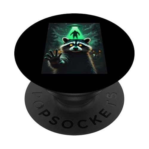 Feral Waschbär Ufo Selfie Bigfoot Alien Entführung Sci-Fi PopSockets Klebender PopGrip Feral Waschbär Ufo Selfie Bigfoot Alien Entführung Sci-Fi PopSockets Klebender PopGrip von Animal Selfie Designs