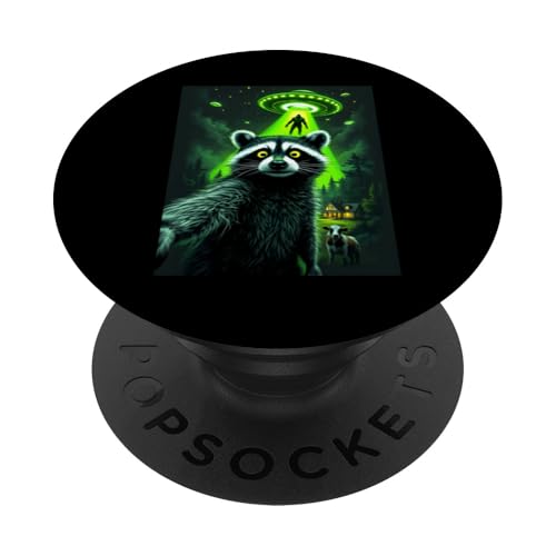 Feral Waschbär Ufo Selfie Bigfoot Alien Entführung Sci-Fi PopSockets Klebender PopGrip Feral Waschbär Ufo Selfie Bigfoot Alien Entführung Sci-Fi PopSockets Klebender PopGrip von Animal Selfie Designs