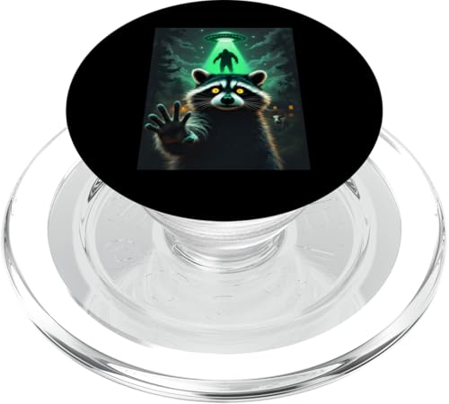 Feral Waschbär Ufo Selfie Bigfoot Alien Entführung Sci-Fi PopSockets PopGrip für MagSafe Feral Waschbär Ufo Selfie Bigfoot Alien Entführung Sci-Fi PopSockets PopGrip für MagSafe von Animal Selfie Designs