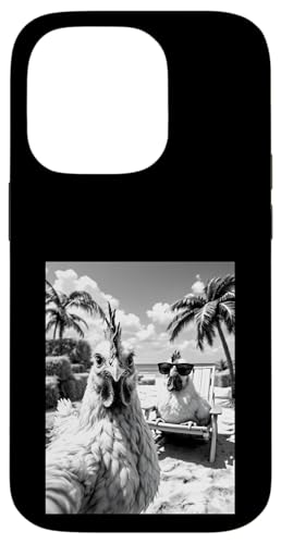 Huhn Selfie Huhn Hahn Sommer Strand Hülle für iPhone 14 Pro von Animal Selfie Designs