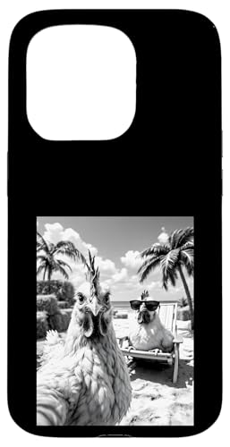 Huhn Selfie Huhn Hahn Sommer Strand Hülle für iPhone 15 Pro von Animal Selfie Designs