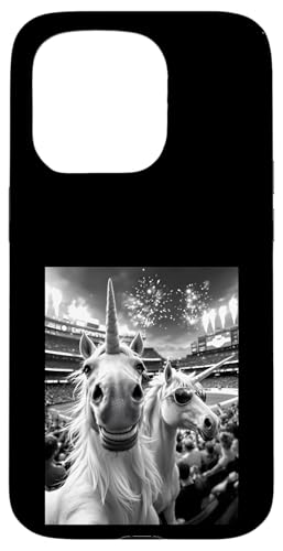 Lustiges Baseball-Einhorn-Selfie Hülle für iPhone 15 Pro von Animal Selfie Designs
