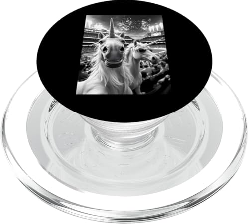 Lustiges Baseball-Einhorn-Selfie PopSockets PopGrip für MagSafe von Animal Selfie Designs