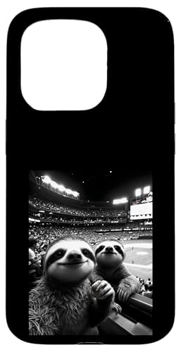Lustiges Baseball Faultier Selfie Hülle für iPhone 15 Pro von Animal Selfie Designs