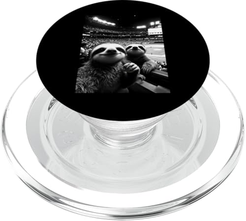 Lustiges Baseball Faultier Selfie PopSockets PopGrip für MagSafe von Animal Selfie Designs