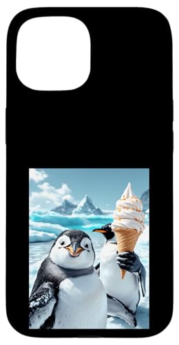 Lustiges Eiscreme-Pinguin-Selfie Hülle für iPhone 15 von Animal Selfie Designs