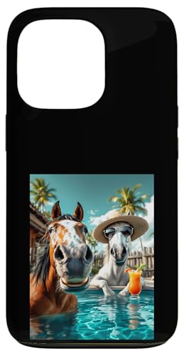 Lustiges Pferd für den Sommer Hülle für iPhone 13 Pro von Animal Selfie Designs