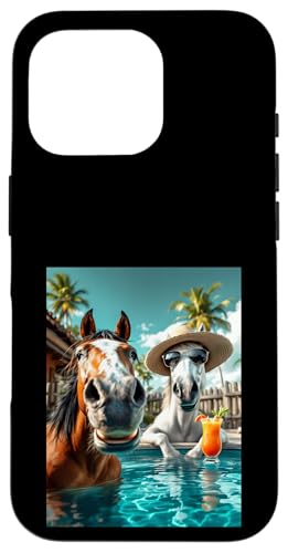Lustiges Pferd für den Sommer Hülle für iPhone 16 Pro von Animal Selfie Designs