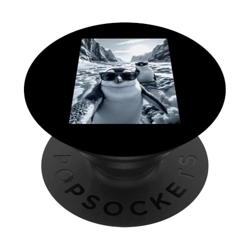 South Pole Lustiges Pinguin-Selfie PopSockets Klebender PopGrip von Animal Selfie Designs