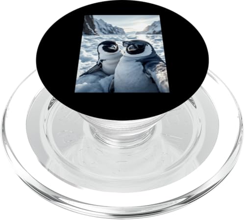 South Pole Lustiges Pinguin-Selfie PopSockets PopGrip für MagSafe von Animal Selfie Designs