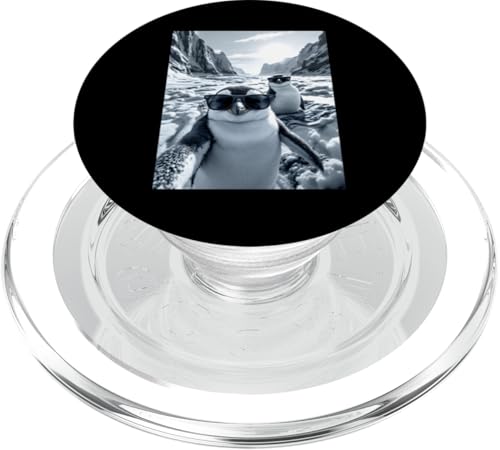 South Pole Lustiges Pinguin-Selfie PopSockets PopGrip für MagSafe von Animal Selfie Designs